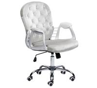 Desk Chair PRINCESS Velvet Light Grey