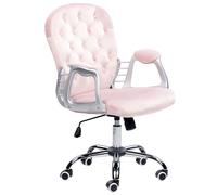 Desk Chair PRINCESS Velvet Pastel Pink