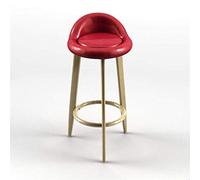 Desk Chair Stools,Niture Metal Round Counter Height Stool, Low Back for Breakfast Bar Stool/Blue/31Inch Elegant (Red 31Inch)