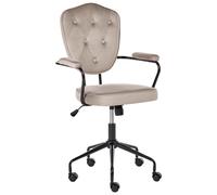 Desk Chair VELISSE Velvet Taupe