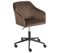 Desk Chair VENICE Velvet Brown