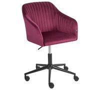Desk Chair VENICE Velvet Burgundy