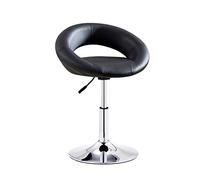 Desk Chair with Backrest, Breakfast Dining Stool Adjustable Swivel Gas Lift, with Chromed Plate Base Computer Desk Chair for Kitchen Bar Salon Spa Clinic 40~52cm