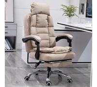 Desk Chair with Footres Computer Chair Home Fabric Leisure Washable Office Chair Swivel Lift Chairs Recliner to Pursue Happiness