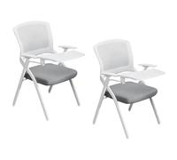 Desk Chairs with Flip-Up Tablet Arm, Foldable School Chair with Breathable Mesh Seat and Sturdy e for Clas