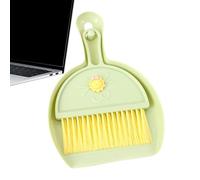 Desk Cleaning Brush, Keyboard Dustpan, Gentle Touch Accessory, Desktop Cleaning Kit, Miniature Hangable Broom Kit, Suitable for Bathroom, Work Space Use, 8.07x5.79 Inches