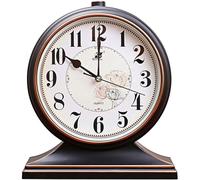 rnuie Desk Clock for Table Decor, Retro Mantel Clock Battery Operated for Fireplace Mantel, Living Room, Bedroom, Office, Desktop Decoration(Black)