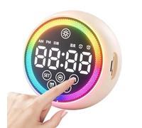 Desk Clock - Rechargeable Loud Sound - Bedside Digital Clock with Led Display - for Dorm Bedside Office Bathroom Hotel Home Travel Kids Adults Seniors