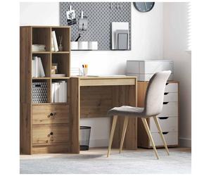 Desk Compact Artisan Oak 70x50x76cm Engineered Wood Minimal Writing Table Study