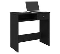 Desk Compact Black Engineered Wood 80x40x75cm Study Writing Desk with Drawer Top