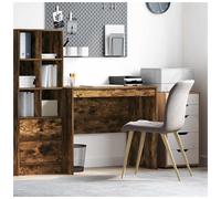 Desk Compact Smoked Oak 90x50x76cm Engineered Wood Small Home Office Table Set