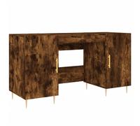 (smoked oak) vidaXL Desk Computer Desk Writing Table Office Work Desk Black Engineered Wood
