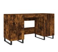 (smoked oak) vidaXL Desk Computer Desk Writing Table Office Table Work Desk Engineered Wood