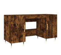 (smoked oak) vidaXL Desk Computer Desk Writing Table Office Work Desk White Engineered Wood