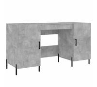vidaXL Desk Grey Sonoma 140x50x75 cm Engineered Wood, Grey