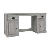 Desk Computer Office with Cabinet Grey Sonoma Engineered Wood vidaXL