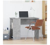 Desk Concrete Grey 100x55x75cm Engineered Wood Office Gaming Workstation Storage