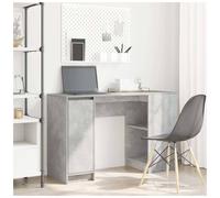 Desk Concrete Grey 120x42x76cm Engineered Wood Writing Table with Storage Shelf