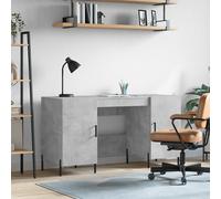 Desk Concrete-Grey 140x50x75cm Engineered Wood Industrial Compact Storage 4Drs.