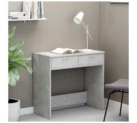 Desk Concrete Grey 80x40x75cm Engineered Wood Compact Writing Desk w/ New Drawer