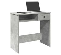 Desk Concrete Grey 80x40x75cm Engineered Wood Compact Writing Table with Storage