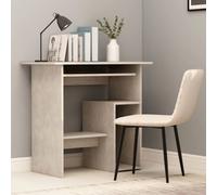 Desk Concrete Grey 80x45x74 cm Engineered Wood Compact Study Table with Drawers