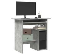 Desk Concrete Grey 80x45x74 cm Engineered Wood Storage Cabinet, Compact HomeDesk