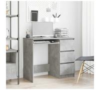 vidaXL Desk Concrete Grey Engineered Wood Writing Desk Workstation Furniture