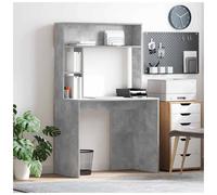 Desk with Shelf with Storage Engineered Wood Workspace Home Study Table vidaXL