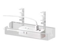 Desk Cord Organizer - Wire Organizer | Under Desk Cable Box | Metal Mesh Cable Management Tray for Desks Heavy Wire Organizer with Capacity, White1, Se référer au descriptif, Refer to description