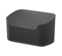 Desk Cosmetic Counter Organizer for Vanity, Makeup Organizer for Vanity, Easy Access Capacity, Safe Round Corner Organizer for Vanity, Desk, Bathroom Countertop, Black, See description