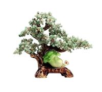Desk Crystal Money Tree Feng Shui Statue Wealth Decoration | Fortune Gem for Home Office Decor, Spiritual Ornament Decor(Green)