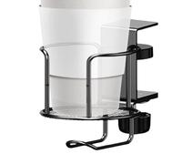 Desk Cup Holder - 2-in-1 Anti-Spill Clip On Organizer, Universal Tea Mug Holder With Secure Grip, Multi- Mount Clip For Chair Desk Edge, For Bed Car Boat Classroom Home Game Cruise