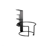 Desk Cup Holder with Adjustable Clamp - Metal Mug Holder Compatible with StanleyYeti 18-40oz Bottles, Anti-Slip Side Opening Design for Office Gaming and Art Tables (Black Classic)