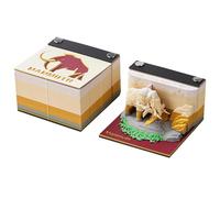 Desk Date Display 3D Ancient Series Paper Carving Sticky Notes For Recording Important Events Holiday and Vacation Reminders(Mammoth)
