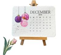 Desk Date Display Calendar 2026 12 Month Biodegradable Planner Holiday and Vacation Reminders(1PCS)