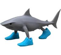 Desk Decor, Funny Shark in Sneakers Figurines, Funny Brainrot Shark Meme Figurines,Three-Legged Shark in Sneakers Statue Collectible Ornaments Home Office Decor,1pcs