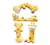 Desk Decoration for Computer Monitor, 4 x Giraffe Collectable Figures, 3D Desk Toy Decorations, Creative Screen Figures for Vehicle, Workplace Decoration
