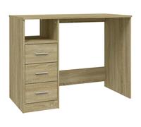 Desk with Drawers Engineered Wood Standing Desk Furniture Multi Colours vidaXL