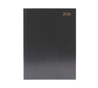 5 Star Desk Diary 2 Day Per Page A4 Black 2026 KFA42BK26