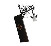 Desk Display Accent Lamp, Halloween Bookend with Soft Shelf Radiance, Scrollwork Bat Decor for Bookshelf Styling Gothic Bookshelf Lamp Indoor Seasonal Accent Reading