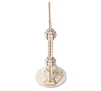 Desk Display Wooden Tower Model Puzzle, Oriental Pearl Landmark Assembly Project for Classroom Work, Family Time, and Structure Learning Wooden Tower Model Assembly Puzzle Landmark Project