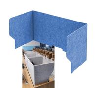 Desk Divider Privacy Screen, Portable Fold 3 Panel Sound Absorbing, Desk Partition Cubicle Wall Freestanding Noise-Reduction Room Divider, For Home Office Classroom Remote Learning(Blue,100cm)