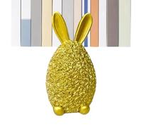 Desk Easter Bunny, Cute Spring Decoration, Collectable Figure as a Keepsake, Egg Shaped Easter Bunny Statue for Easter, for Celebration, Wedding, Housewarming Table, Fireplace, Windowsill, Bedside