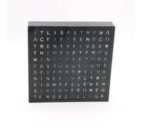 Desk Electronic Clock, 3D LED Clock, Led Light-Up Word Clock, Contemporary Home & Office Decor, Luminous Text Display Time, Time Reading, Timing, for Living Room, Bedroom, Office(Black)