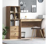 vidaXL Desk with Drawer with Shelf with Storage 2 pcs Artisan Oak