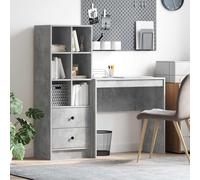vidaXL Desk Concrete Grey 125.5 x 40 x 127 cm 2 pcs, Grey