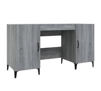 vidaXL Desk Grey Sonoma 140x50x75 cm Engineered Wood
