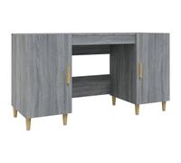 vidaXL Desk Grey Sonoma 140x50x75 cm Engineered Wood