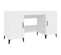 vidaXL Desk High Gloss White 140x50x75 cm Engineered Wood